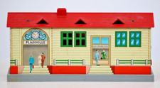 Vintage 1960s TN Japan “Plainville” Tin/Plastic Train Station