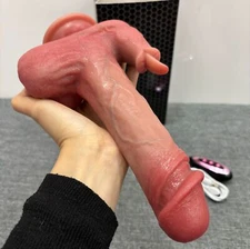 Big Thrusting Dildo Rotation Vibrator G-Spot Heating Suction Cup Sex Toys Women