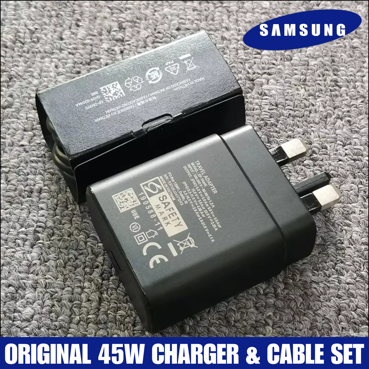 Type C Cable Samsung Galaxy A71 Charger Original Genuine 45W