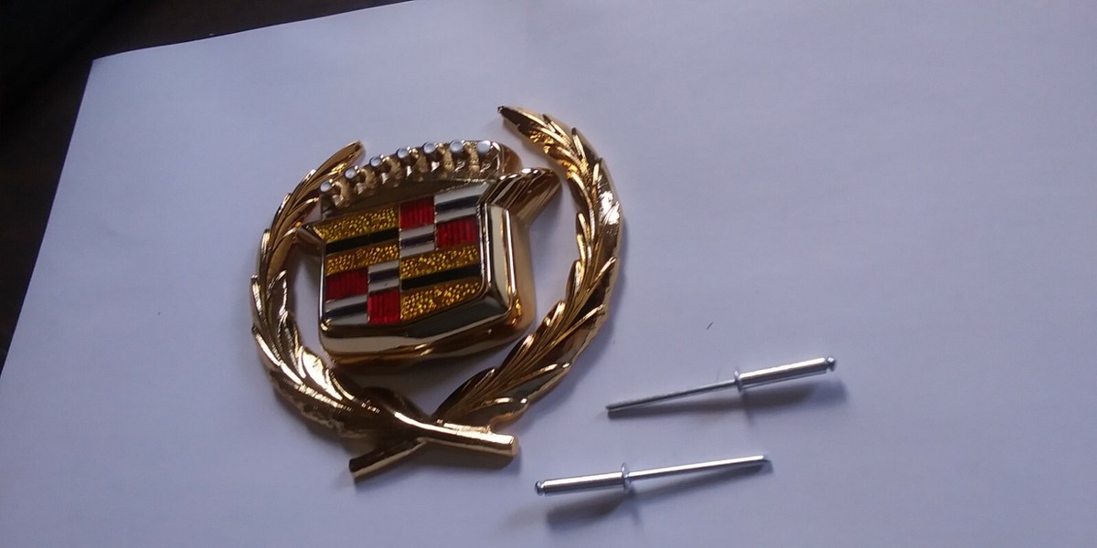 NEW 80-96 Cadillac Models GOLD Trunk Lock Swing Emblem | eBay