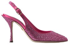 DOLCE & GABBANA Shoes Pink Slingbacks Crystal Pumps EU36 / US5.5 RRP $1500