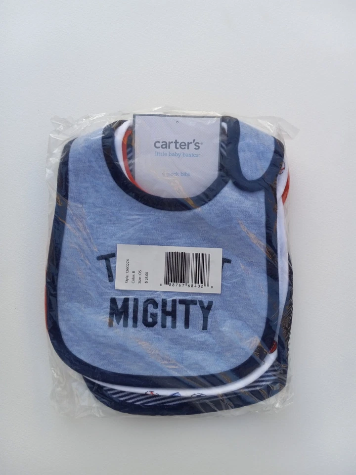 NWT Carters Baby Boy Bibs 4-Pack Bibs Sports - Image 2 of 4