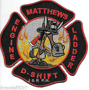 NC  "E 4.5" x 4.5" size Matthews  "B-Shift" fire patch Side Bullies"