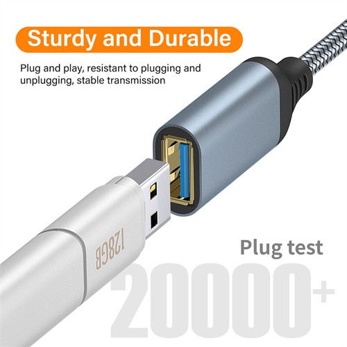 USB 3.0 Extension Cable 60W Type A Male to Female Cord Data Transfer Adapter 5m - Zdjęcie 4 z 13