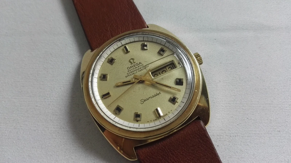 Omega Seamaster Rare Sparkle Dial cosc day date automatic 18kt