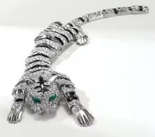 Large Tiger Brooch Pins Tiger Shaped double pin