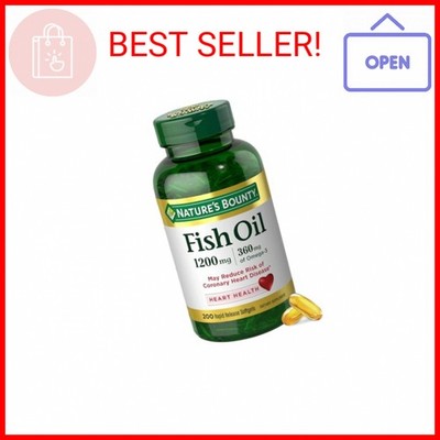Nature's Bounty Fish Oil Omega 3 Supplements - Supports Heart Health, 1200 Mg Fi
