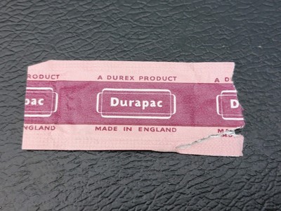 Vintage Durapac Durex 50er Jahre leeres Folienpaket + Duracreme Faltblatt selten original