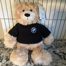 BMW Honey Bear Plush by Gund Teddy Stuffed Animal Black Knit Logo Sweater NWT