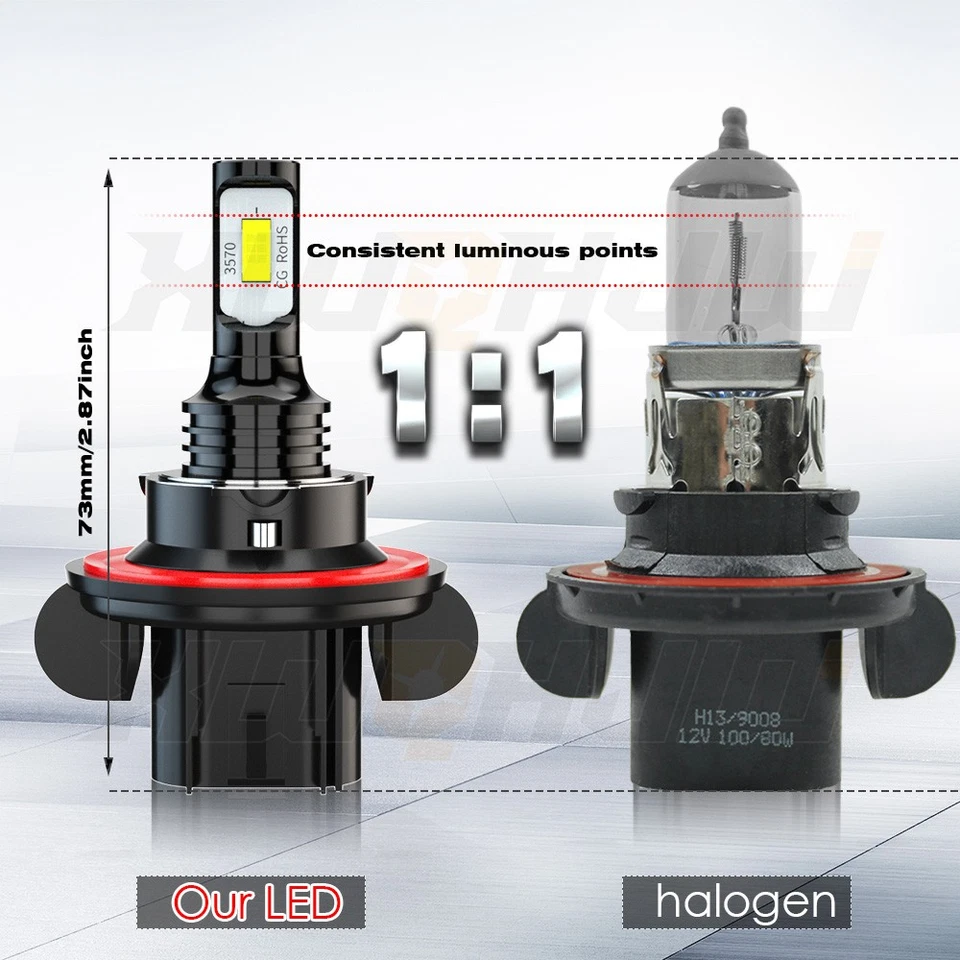 Faro LED alto/bajo para Lincoln Mark LT 2006-2008 + luz antiniebla 6 piezas bombillas 6200 k Foto 4 de 4