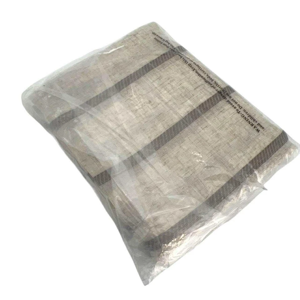 Clean Window Lichtenberg 84x52 Twill Stripe Curtain single Panel Beige Brown NIB - Image 3 of 4