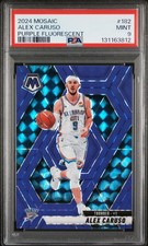 2024 PANINI MOSAIC PURPLE FLUORESCENT #182 ALEX CARUSO 35/249 PSA 9