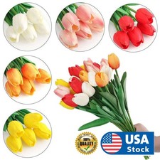 5/10pcs Artificial Tulip Flowers Bouquet Fake for Wedding Party Home Decor