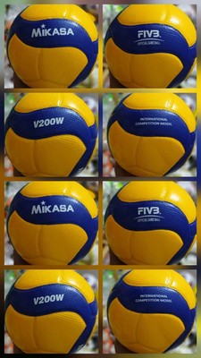 Lot of 8 Mikasa V200W FIVB Approved Official Match Volleyballs | Size 5