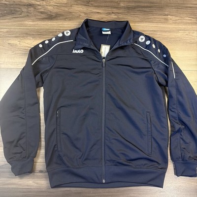 Jako Training Jacket With Zipped Long Sleeve Navy Blue Polyester Mens Size S 
