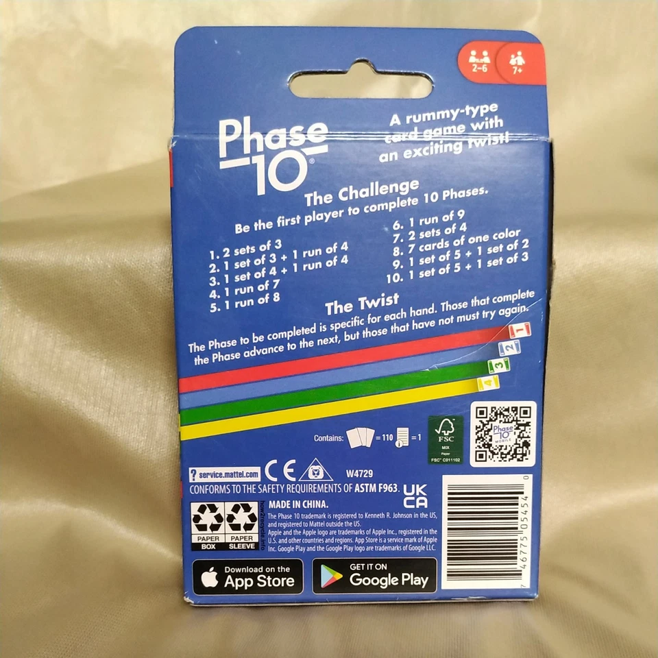 Juego de cartas Mattel fase 10 (W4729) Foto 2 de 3