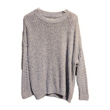 American Eagle Size M Blue Oversized Crew Neck Long Sleeved Knit Sweater