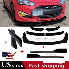 Front Bumper Lip Chin Spoiler Body Kit Splitter Side Skirt For Hyundai Genesis C