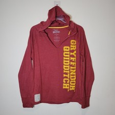 Universal Studios Harry Potter Gryffindor Quidditch Hoodie Women's Red Size L