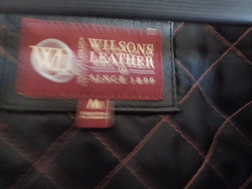 Chaqueta de moto vintage de cuero Wilson talla mediana para hombre Foto 4 de 4