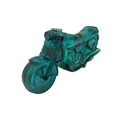 Vintage Avon Super Cycle Green Glass Motorcycle Cologne Bottle Missing Handles