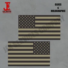 Tactical American Flag Sticker - Waterproof Vinyl Printed Decal (Union L or R)