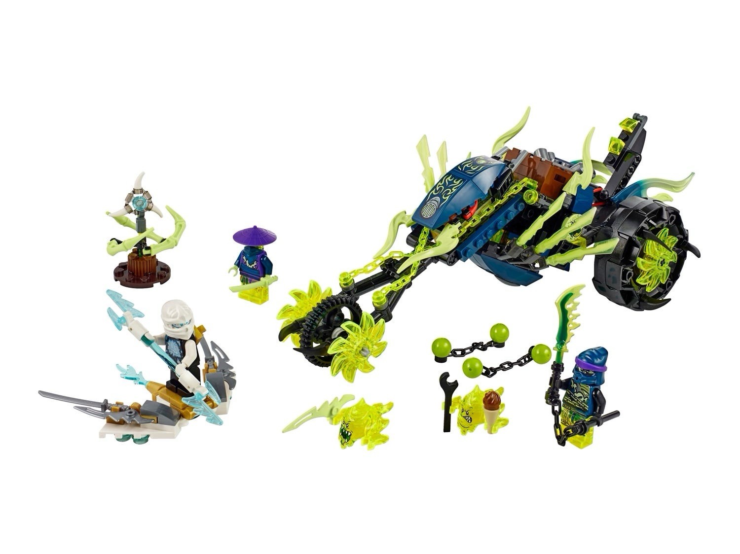 LEGO NINJAGO: Chain Cycle Ambush (70730) 100% Complete with 