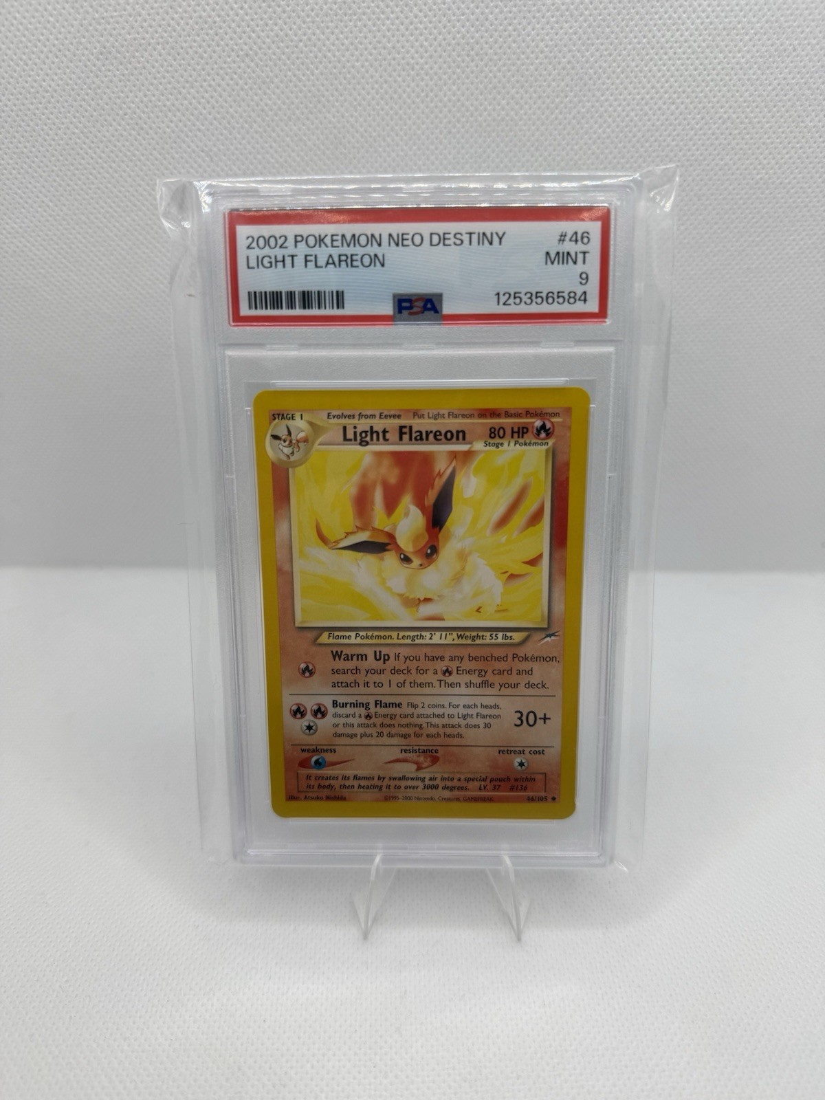 2002 POKEMON NEO DESTINY #46 LIGHT FLAREON PSA 9