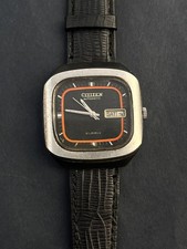 Vintage Citizen Automatic Square Day/Date 21 Jewels Japan Men's Watch