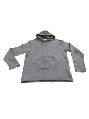 Vintage Stone Island Grey Knit Pullover Hoodie Kangaroo Pocket Mens Size 2XL