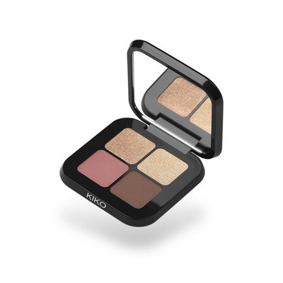 KIKO Milano Bright Quartet Eyeshadow Palette | 4 Baked Eyeshadows For Wet And...