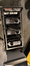 multiple vintage 35mm slide projectors, Kodak Carousel