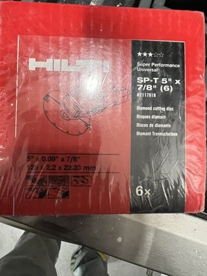 Hilti SP-T 4.5  Diamond Cutting Discs 7/8  Arbor(6 Pack)Universal Concrete Brick