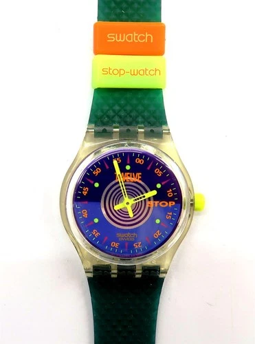 NEW Swatch Stop Watch OROLOGIO SSK101 with Case and Papers 1992 New Battery NOS