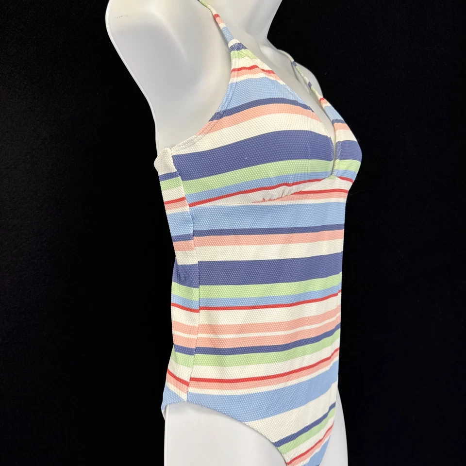 Roxy Juniors' Striped Tie-Shoulder One-Piece Swimsuit Women's Sizes S, M, L, XL - Image 4 of 4