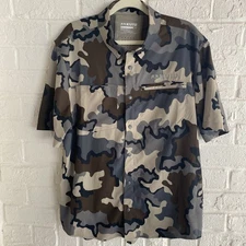 KUIU Mesa Vented Camo Snap Down Shirt  Short Sleeve Men’s XL UPF 50 Anti Odor 
