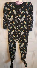 Carter's Unisex 5T NWT Full Zip Black Space Footed Pajamas