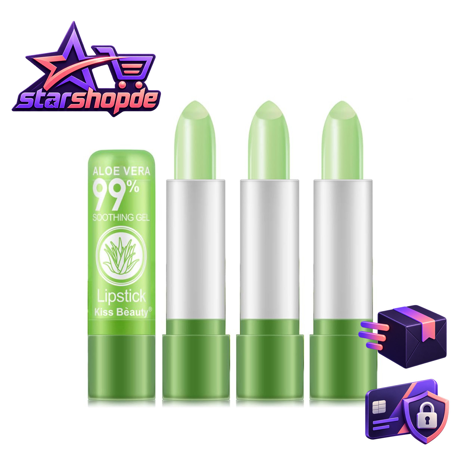 Lippenstift 3 Pcs Aloe Vera Farbe Wechseln Langanhaltend 3 Stück