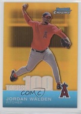 2010 Bowman Chrome Topps 100 Prospects Gold Refractor 44/50 Jordan Walden 3c7