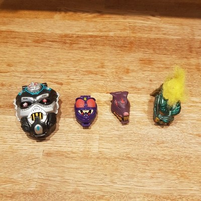 Mighty Max Toy Heads Figures Parts Bundle 90s Job Lot Anthrax Droid Invader
