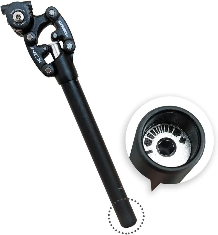 Tija de sillín ligera Suntour SP12 NCX 30,9 mm x 350 mm - perfecta para ciclismo urbano Foto 4 de 4