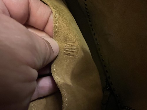 FRYE ilana Taupe Brown Tan Braided Leather Saddle Crossbody Bag Fringed Tassels - Picture 20 of 22