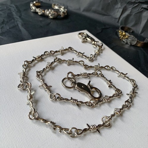 Thorns Wire Pants Chain Metal Punk Necklace Trendy Long Waist Chain Gifts - Picture 12 of 12