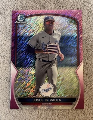 2023 Josue De Paula Bowman Chrome Fuchsia Shimmer /199 BCP-172 Dodgers
