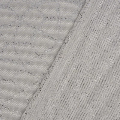 Dekostoff Jacquard Doubleface Glitzer Kreise creme silberfarbig 2,80m Breite - Bild 1 von 4