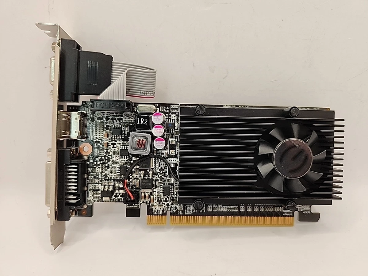 Diyeeni Tarjeta Gráfica GT610 2G GDDR3 De 64 Bits, Interfaz Multimedia Dvi Vga Hd Tarjeta Grafica Para Juegos Con Ventilador De Refrigeracion Diyeeni Tarjeta Gráfica GT610 2G GDDR3 De 64 Bits, Interfaz Multimedia Dvi Vga Hd Tarjeta Grafica Para Juegos Con Ventilador De Refrigeracion