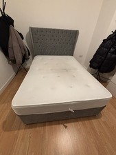 Double Bed Mattress And Storage Box Grey READ DESCRIPTION