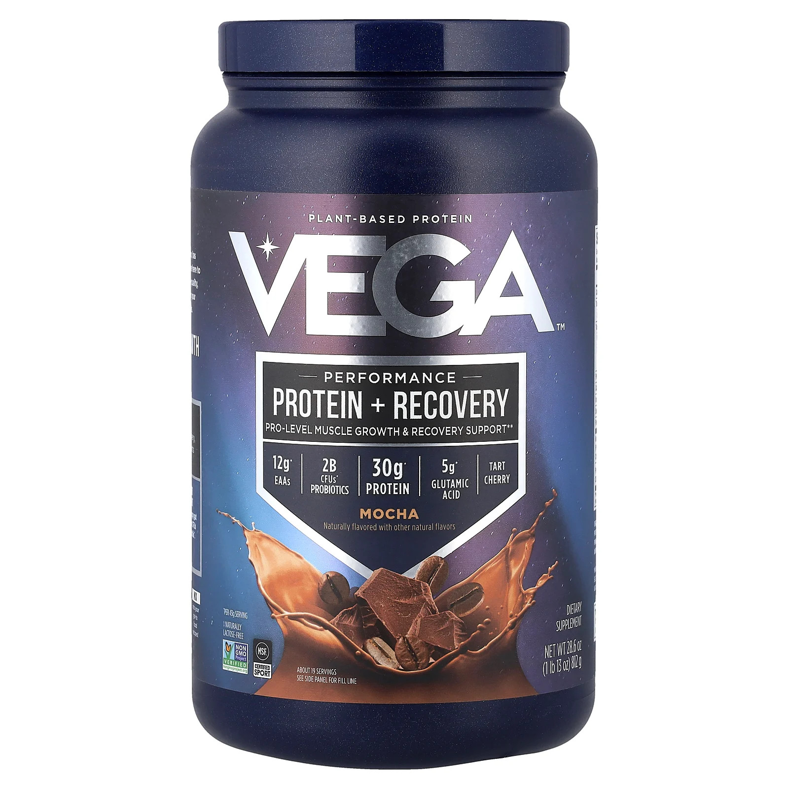 Vega Sport Performance Protein Mocha Flavor 28 6 унций 812 г без молока