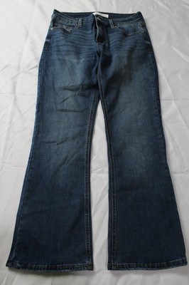 KanCan Women's Mid-Rise Stretch Bootcut Jeans AC2 Dark Wash Blue Size: 6 