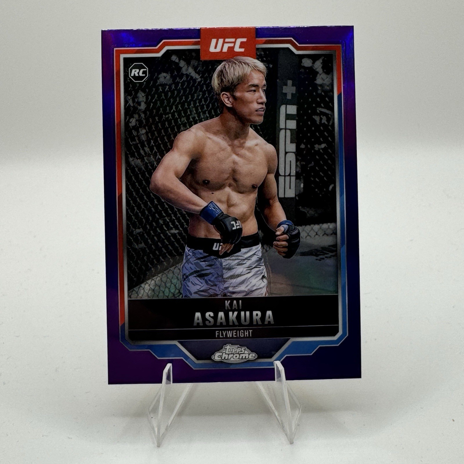 2025 Topps Chrome UFC - Kai Asakura #161 Purple Refractor (RC)